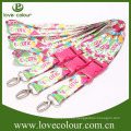 Venta caliente personalizada más baratos de poliéster Neck Lanyard Strap con logotipo de impresión